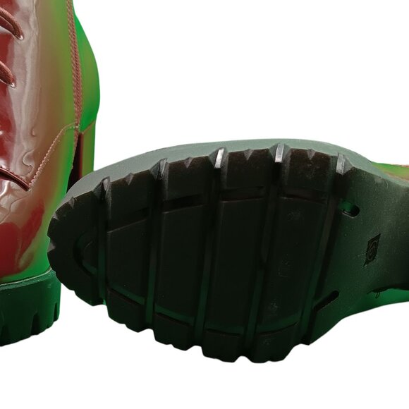 Allegra K Women Size 9 Lace up Side zip ankle boots - Picture 4 of 4